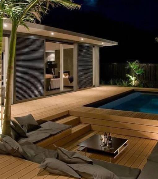 Installation éclairage extérieur Éclairage terrasse piscine